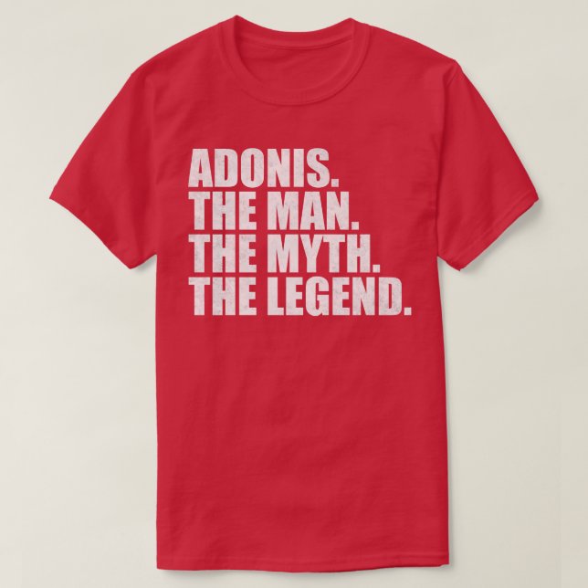 AdonisAdonis Name Adonis given name T-Shirt (Design Front)