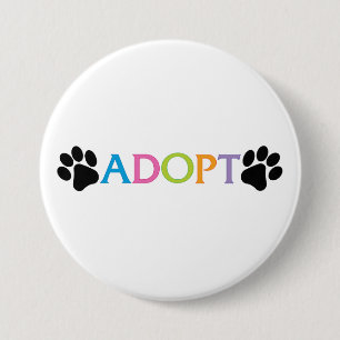 Adopt 3 Inch Round Button