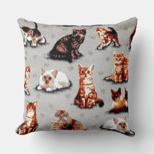 Adopt A Animal Shelter Cat Throw Pillow