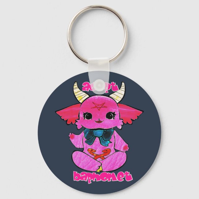 adopt a baphomet keychain (Front)