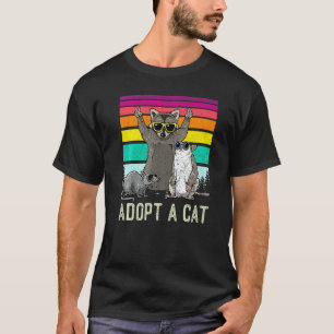 Adopt A Cat In The Box Animal Raccoon Opossum Poss T-Shirt