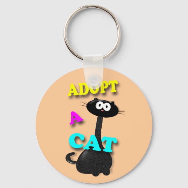 Adopt a Cat Keychain (Front)