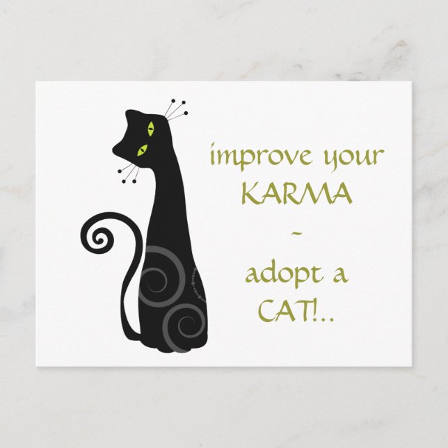 Adopt a Cat Postcard (Front)