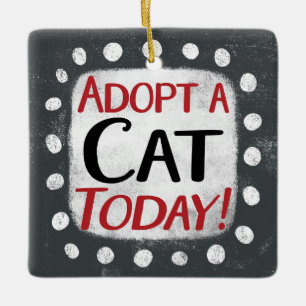 Adopt A Cat Today Ornament