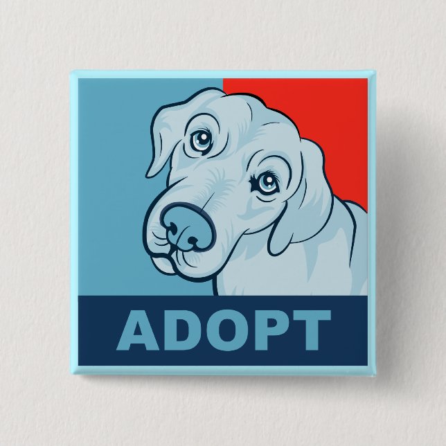 Adopt a dog Button (Front)