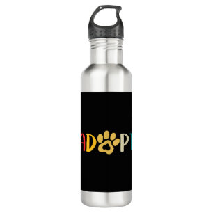 Adopt A Dog Or A Cat - Rescue An Animal With Love 710 Ml Water Bottle