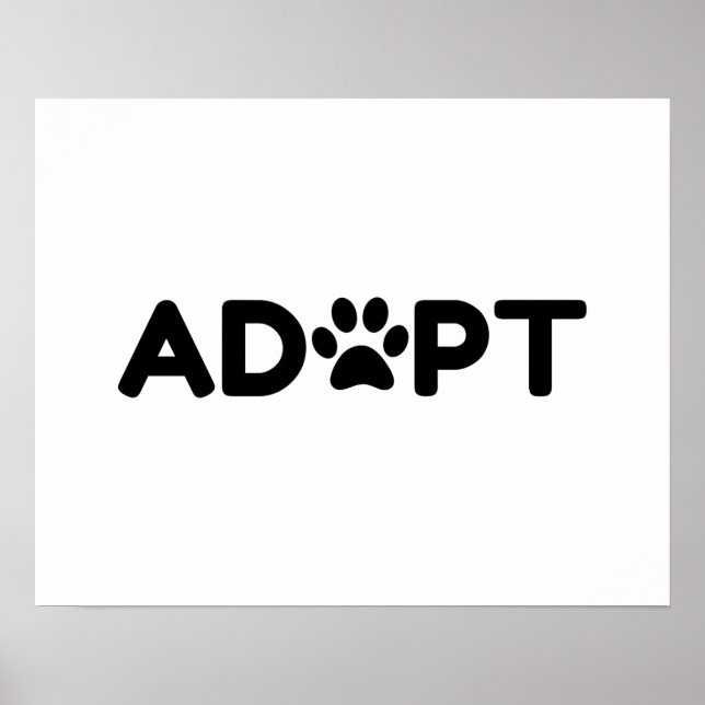 ADOPT A DOG PAW POSTER (Front)