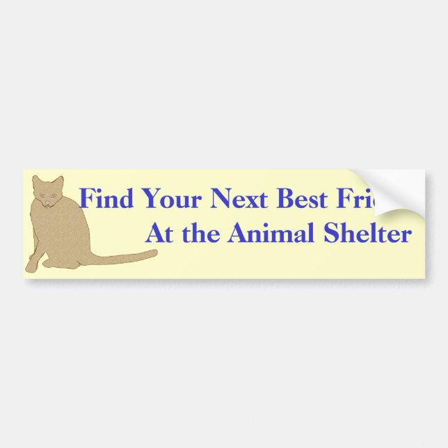 Adopt A Friend Bumper Sticker 1 (Front)