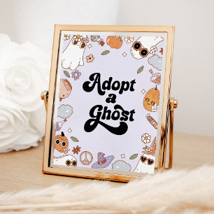 Adopt a Ghost Halloween Birthday Party Poster
