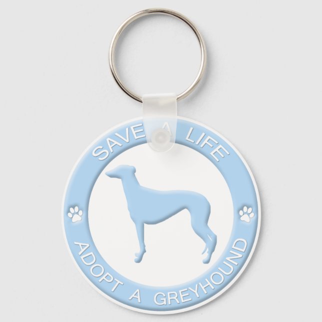 Adopt a Greyhound Keychain (Front)