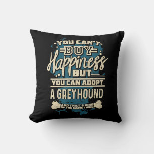 Adopt A Greyhound T-Shirt Rescue Dog Shirt Throw Pillow