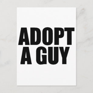 Adopt a guy postcard
