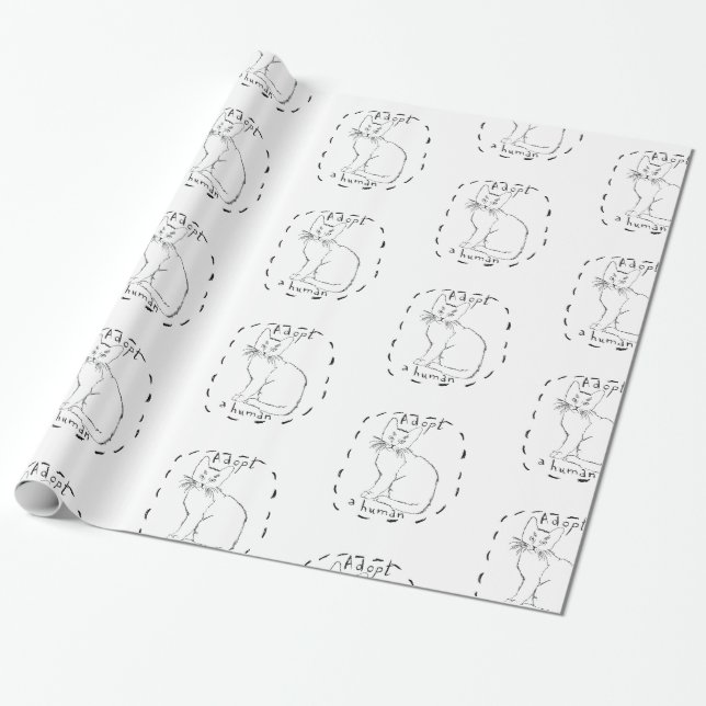 Adopt a human wrapping paper (Unrolled)