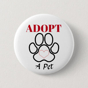 Adopt A Pet 2 Inch Round Button