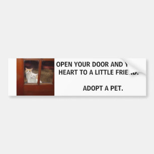 ADOPT A PET BUMPER STICKER