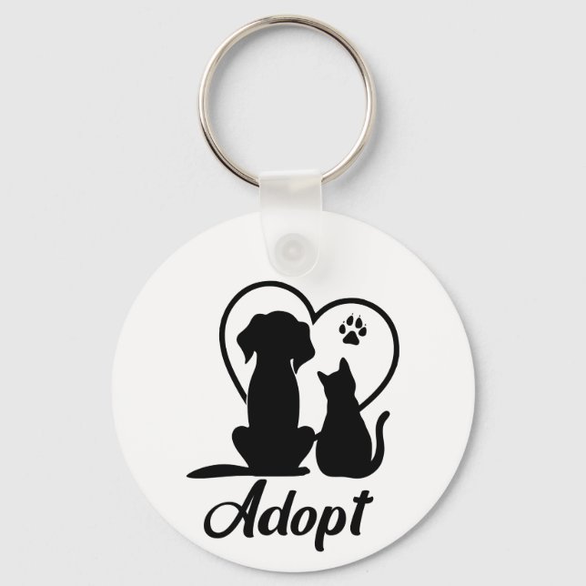 Adopt a Pet  Keychain (Back)