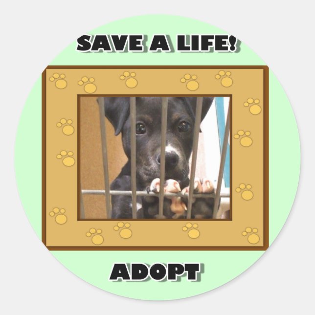 Adopt a puppy sticker (Front)