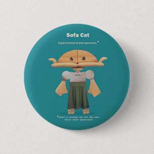 ADOPT A RESCUED CAT! 2 INCH ROUND BUTTON
