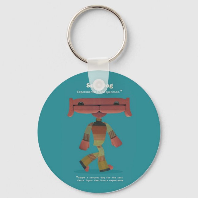 ADOPT A RESCUED DOG! KEYCHAIN (Front)