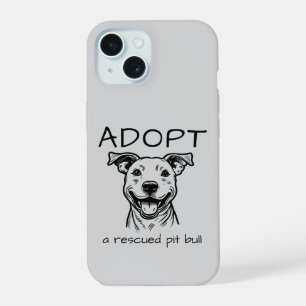 ADOPT a Secouru Pit Bull - Cas de téléphone gris c