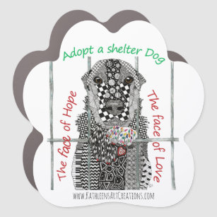 Adopt a Shelter Dog Car Magnet