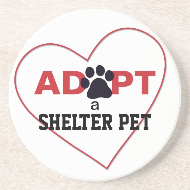Adopt a Shelter Pet Coaster (Front)
