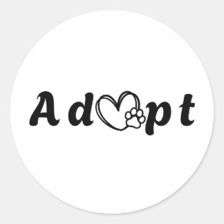 Adopt a Shelter Pet Day – Dog Lover Awareness Classic Round Sticker