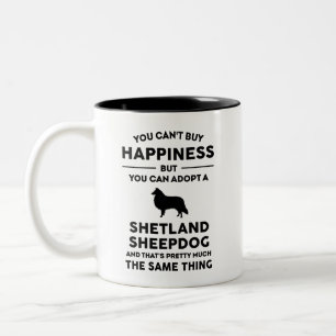 Adopt a Shetland Sheepdog Happiness Two-Tone Coffee Mug