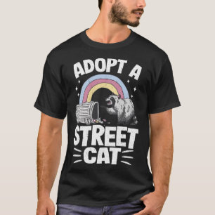 Adopt A Street Cat Rainbow Funny Raccoon Pullover 