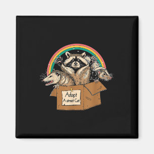 Adopt A Street Cat Shirt Funny Opossum Raccoon Sku Magnet