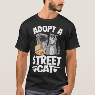 Adopt A Street Cat Trash Garbage Panda Raccoon T-Shirt