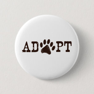 Adopt an animal 2 inch round button