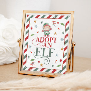 Adopt an Elf Christmas Party Poster
