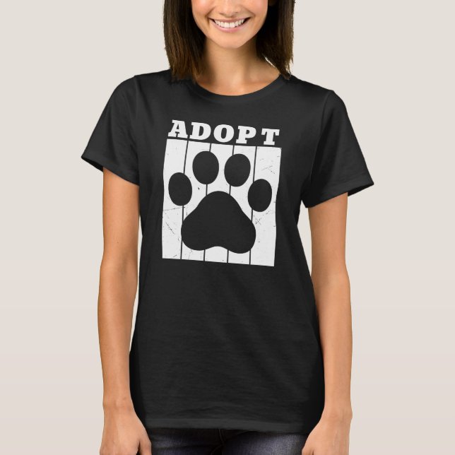 Adopt Black and White T-Shirt (Front)