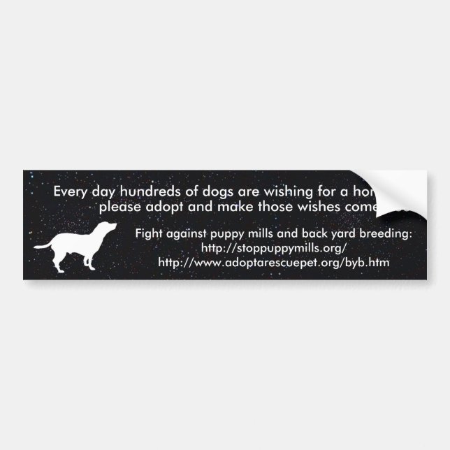 Adopt Bumper Sticker (Front)
