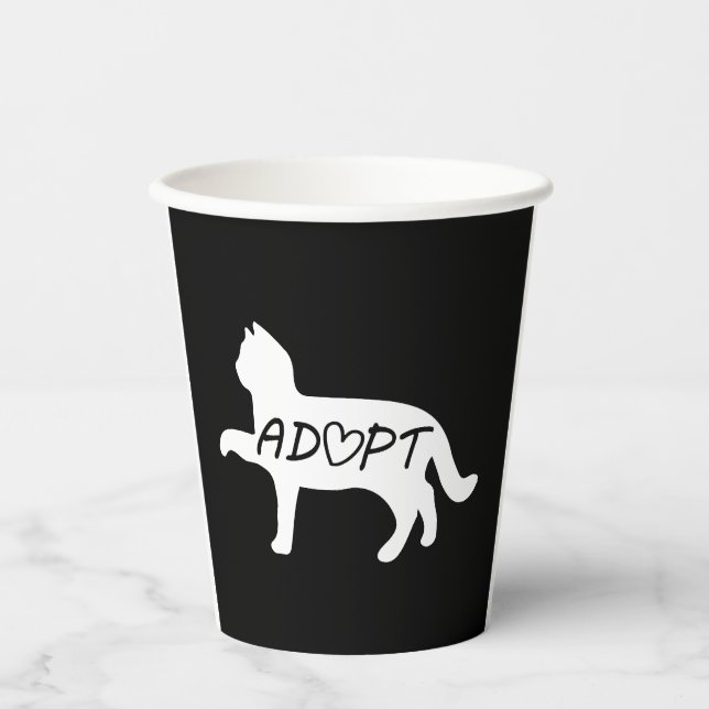 Adopt Cat    Paper Cups (Front)
