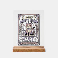 Adopt Don’t Shop Cat Cat Rescue Adoption Vintage V