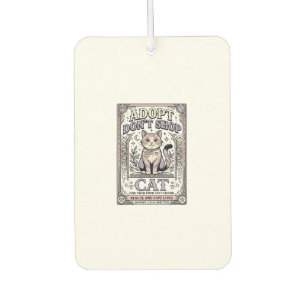 Adopt Don’t Shop Cat Cat Rescue Adoption Vintage V Air Freshener