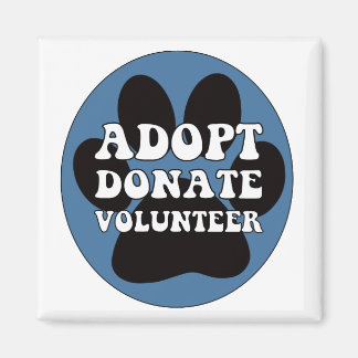 Adopt Donate Volunteer Magnet