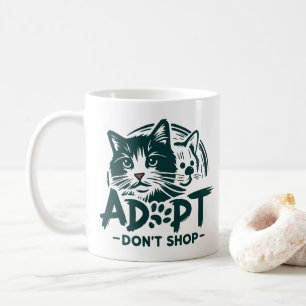 Adopt don't shop 1 coffee mug
