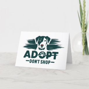 Adopt don't shop 2 thank you card