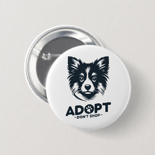 Adopt don't shop 3 2 inch round button