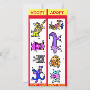 Adopt Don't Shop, Animal Rescue, Bookmarks Card