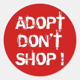 Adopt, Don't Shop Classic Round Sticker