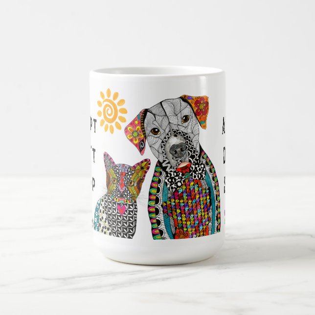 Adopt Don't Shop Dog and Cat Mug (Center)