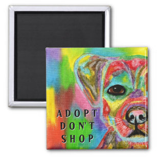 Adopt Don't Shop Dog Awareness Magnet