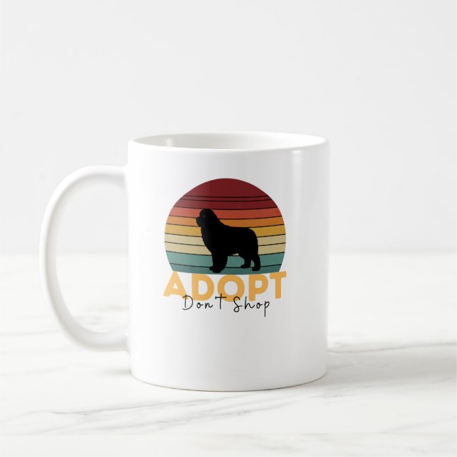 Adopt Don't Shop Newfy Dog Mug – Shelter Pet Gift (Left)