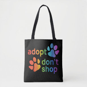 Adopt Don't Shop Paws Tote Bag