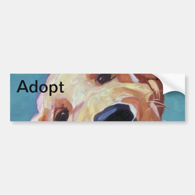 Adopt don't Shop Pet Portrait Bumper Sticker (Front)