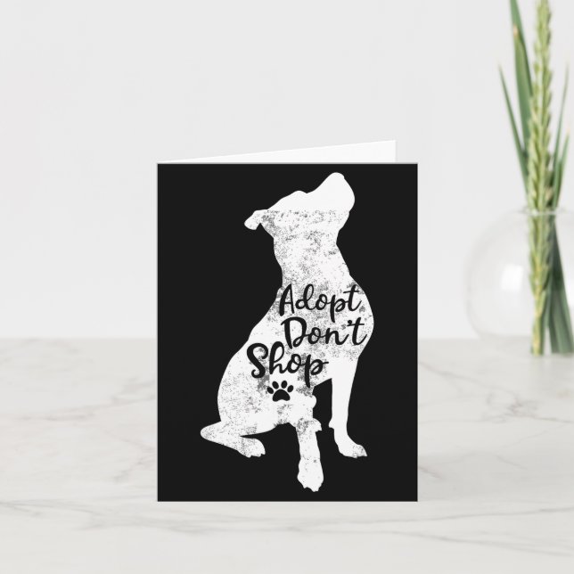 Adopt Don't Shop Rescue Tbull Dog Breed T Bull Mom Card (Front)